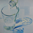 moment painting glas f water mineral water