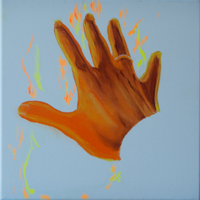 hand, fire, burn, orange, warm