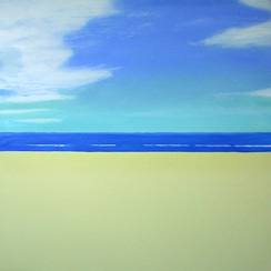 Strand mit Wellen, Öl Leinwand contamporary art