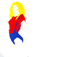 Frau in 3 Farben