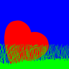 #resting #colors #heart #Gerhard #Meyer#meadow #grass #curd
